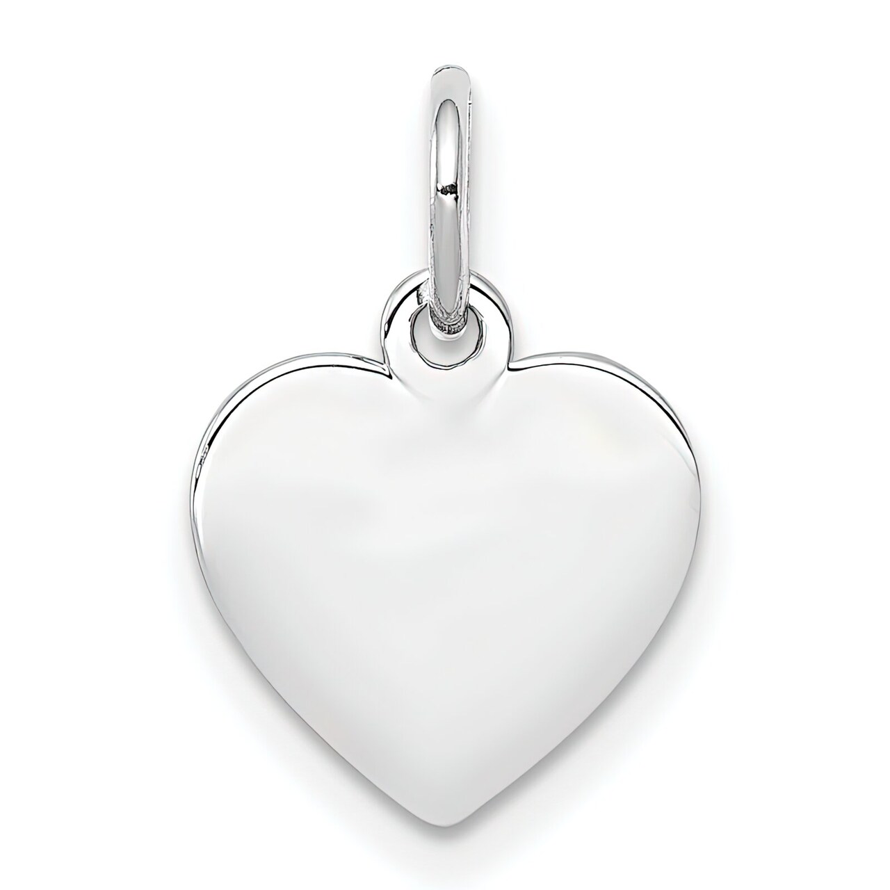 Sterling Silver Heart Charm 0.018" 10.3mm Jewerly 11mm x 10mm